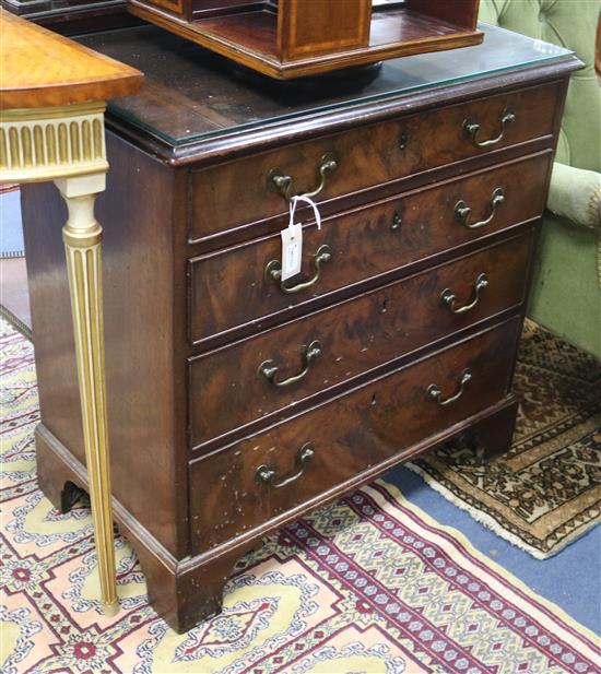 A 19th century Georgian style mahogany chest, W 75cm